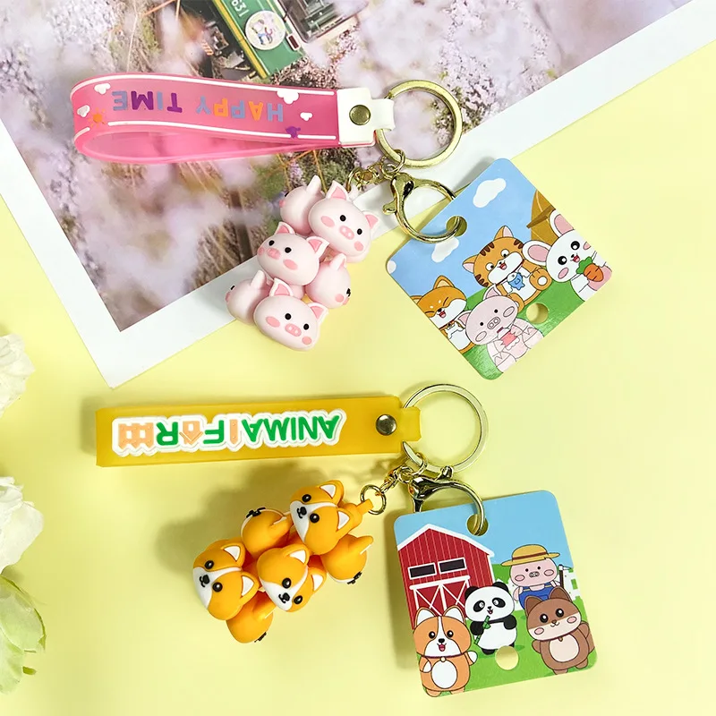 Custom 3d Soft Pvc Keychain Small Animal Laminated Keychain/Soft Rubber Keychain/silicone Key Ring