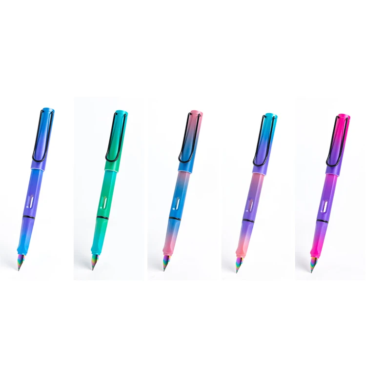 Hot Sale Classic Style Gradient Colors Dazzle Colorful Big And Small Nib  Correction Position Plastic Fountain Pen - Buy Hot Sale Classic Style  Gradient Colors Dazzle Colorful Big And Small Nib Correction