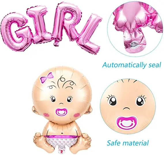 Boy And Girl Shape Letters Baby Shape Foil Twins Balloons For Pregnancy W1445 Buy Balloons Babyshower Balloon Its A Girl Balloons Product On Alibaba Com