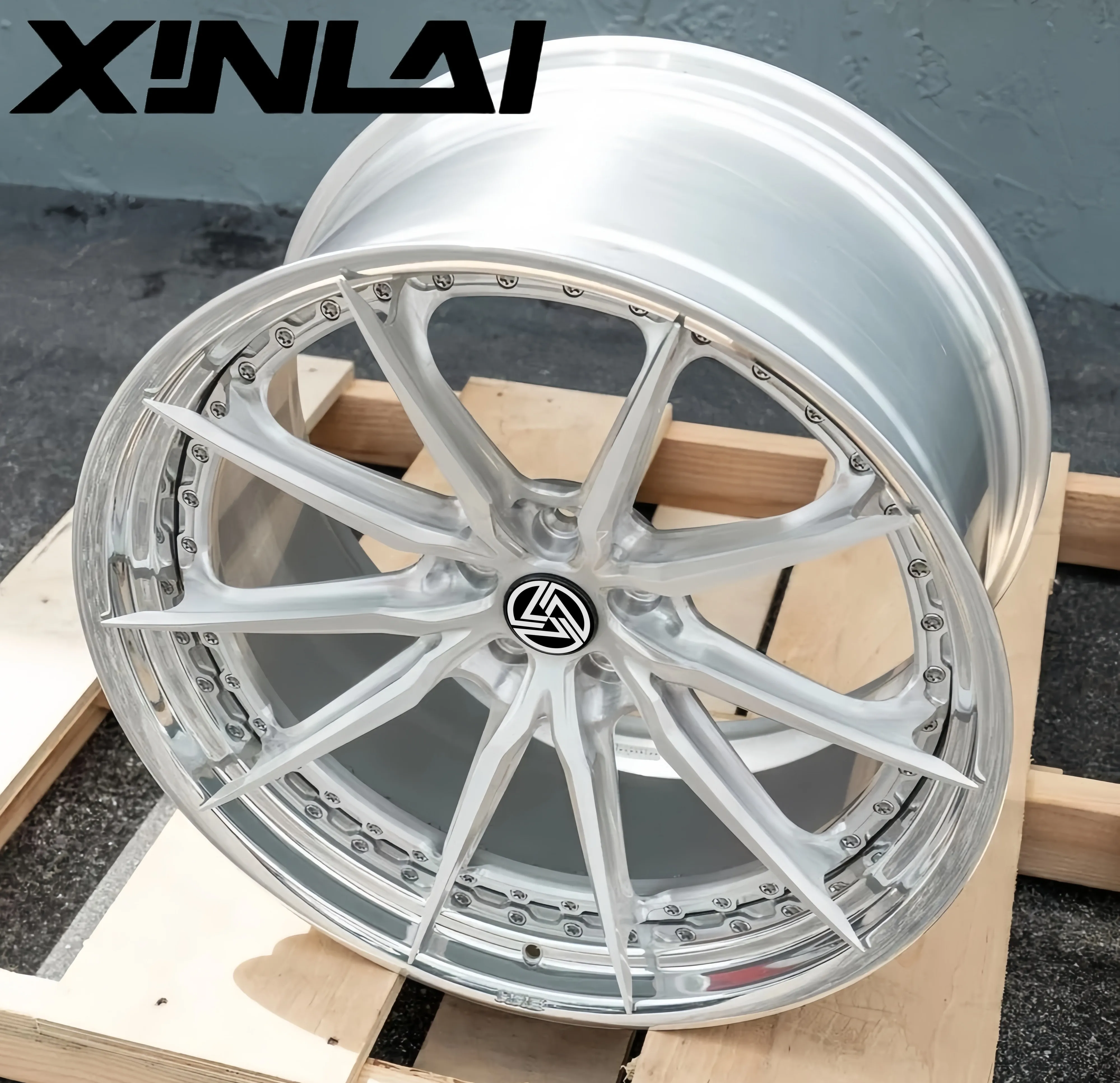XINL Brushed Polished Deep Concave Sliver Color 2-piece 5x114.3 18 19 20 21 22inch Forged Wheels for Racing Car Benz Audi - Image 3