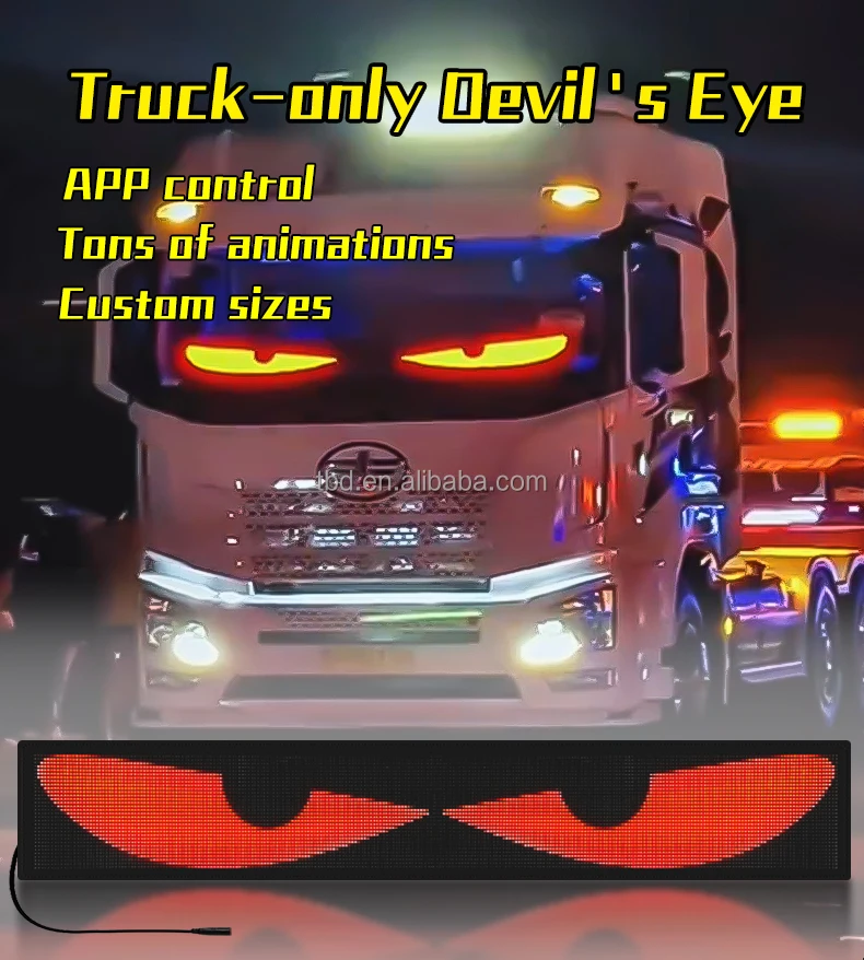 車のトラックのフロントガラスDevil Eyeデジタルサイネージ