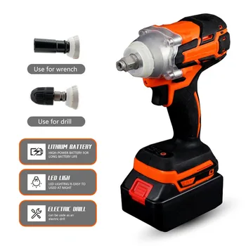 Large torque lithium battery charge impact wrench Electric sleeve auto repair brushless electric wrench power tool set