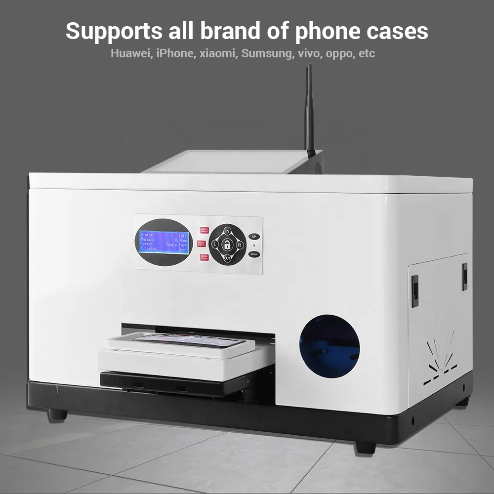 Easy to Operate RF-PC1 Smart UV Printer Scan QR Cord to DIY Phone Case H5 Web Service Mobile Back Cover Inkjet Printing Machine