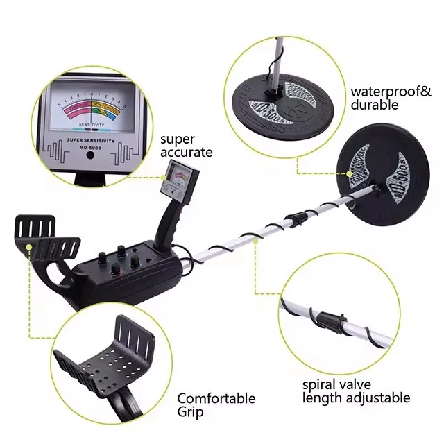 MD5008 Underground Metal Detector Ground-Searching Gold/Treasure Hunter Testing Equipment for Gold Coins
