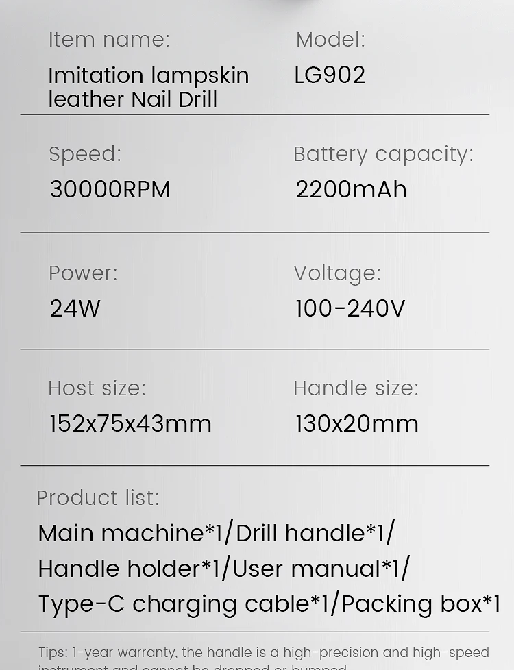 product manicure electric file professional wireless nails sander high power portable manicure polishing coreless nail drill machine-11