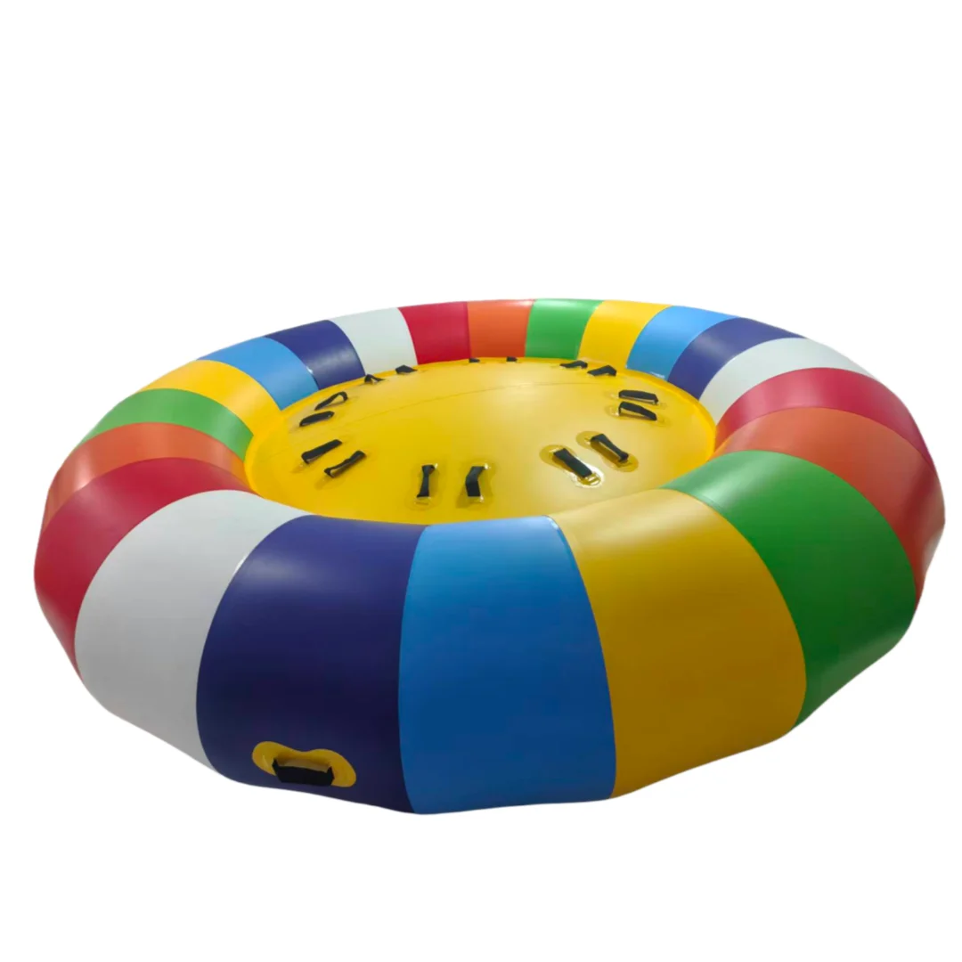 6-Person 8-Person Inflatable Water Disco Boat Crazy Boat with 3m Diameter for Water Amusement