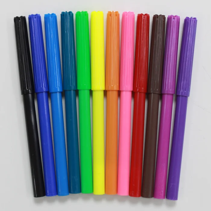 Promotion Student Color Art Marker 12 Colors School Supplies Painting Water Color Pen for Kids Fine Tip Pens Safety Drawing Tool