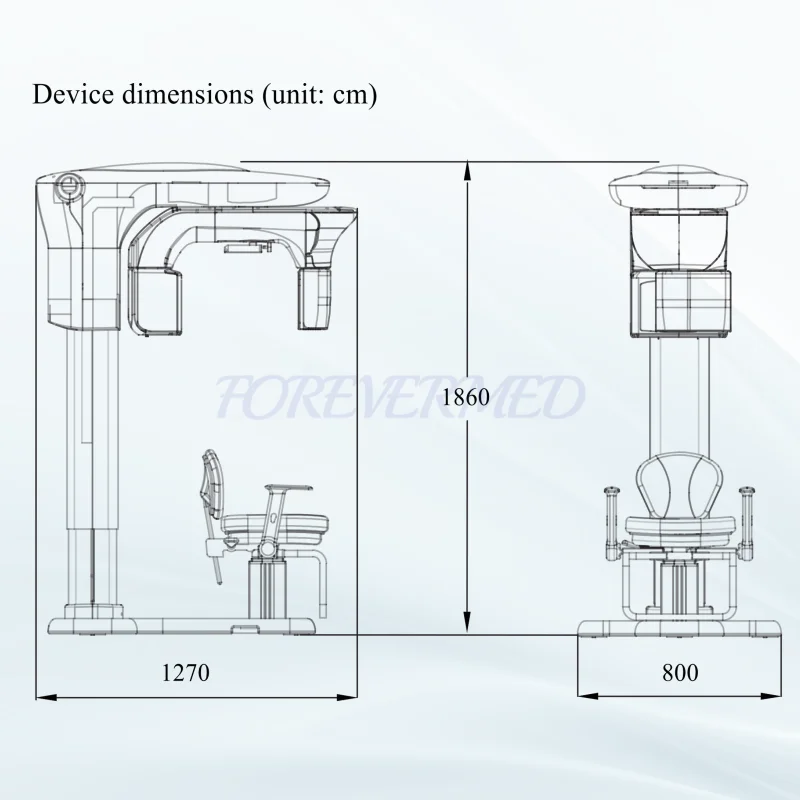 Panoramic And CT 2 In1 Dental X-ray Machine Seated CBCT