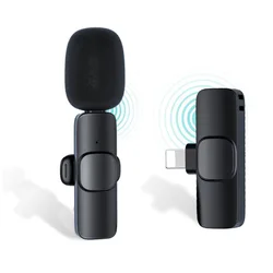 Петличный микрофон Lewinner для iPhone и iPad, беспроводной микрофон с шумоподавлением, без приложения, с Bluetooth