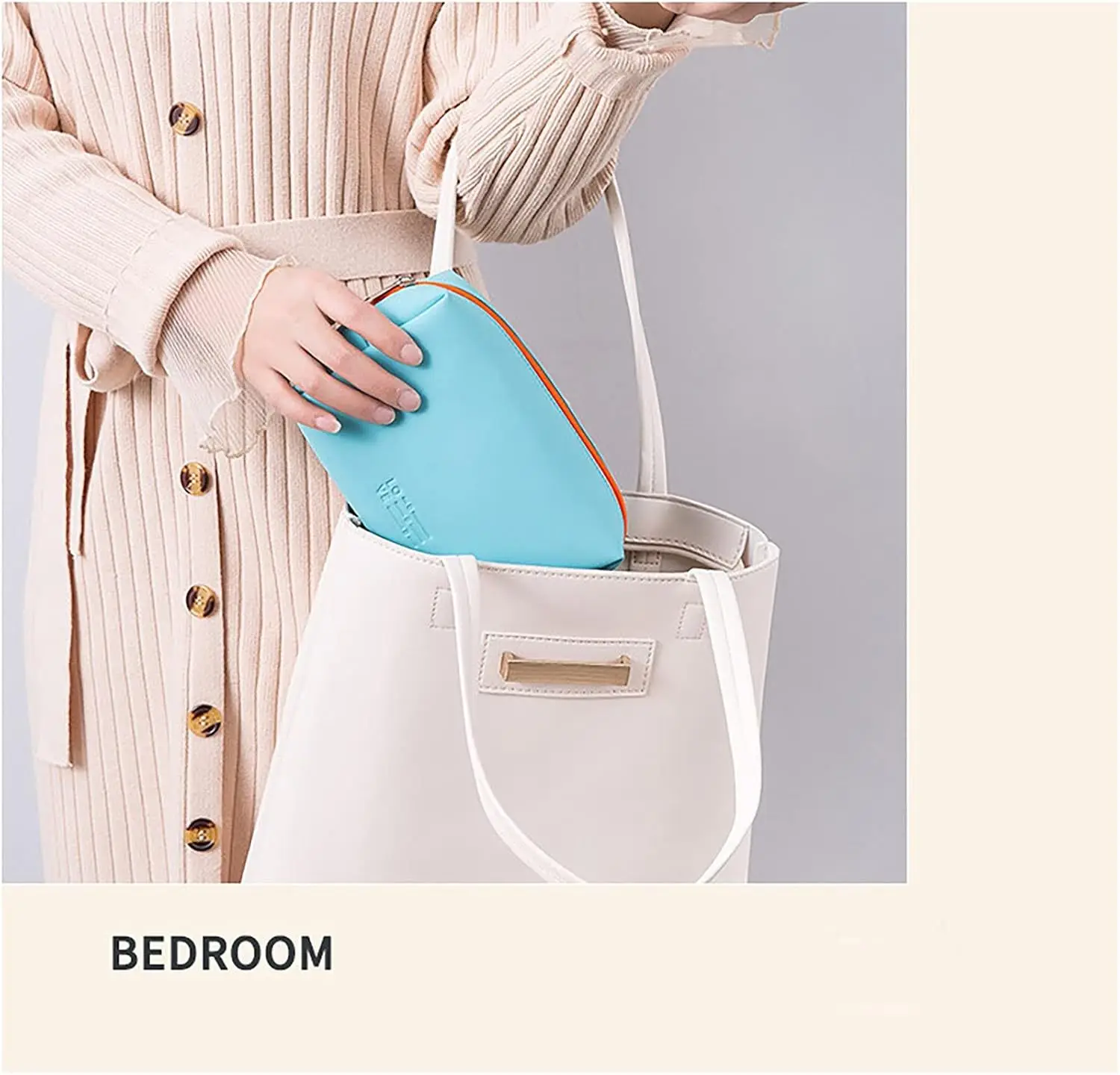 Custom Logo Colorful Makeup Bag Zipper Handheld Convertible Bag Wholesale Simple preview 3