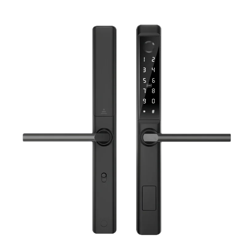 Bluelock Waterproof TTLock Smart Lock Door Handle Fingerprint Password Unlock Aluminum Alloy Construction