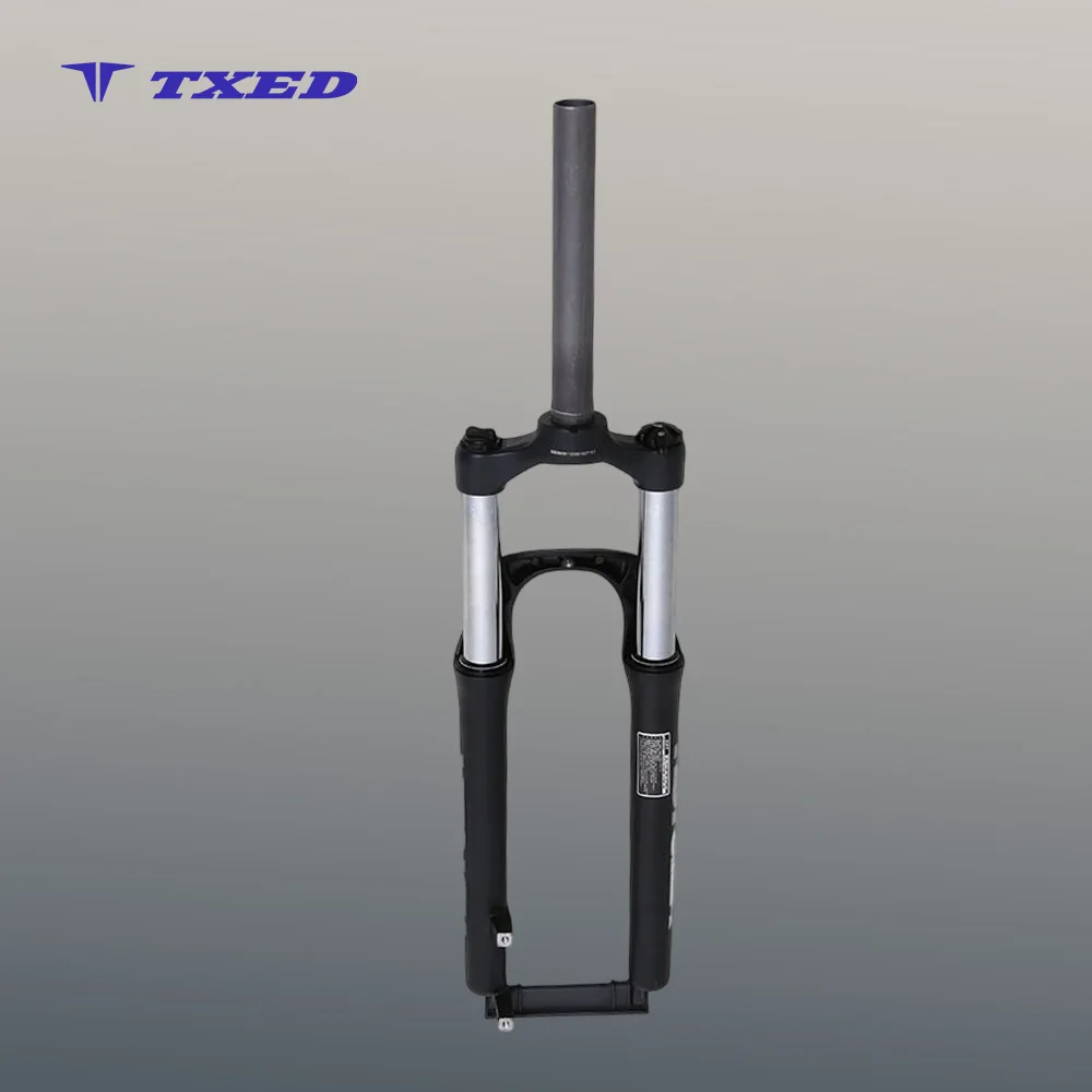 Disc Brake 28.6x25.4x212mm M9*100 Aluminum Straight Steerer Suspension Front Fork Coil Spring Hydraulic Lockout Mountain Bike