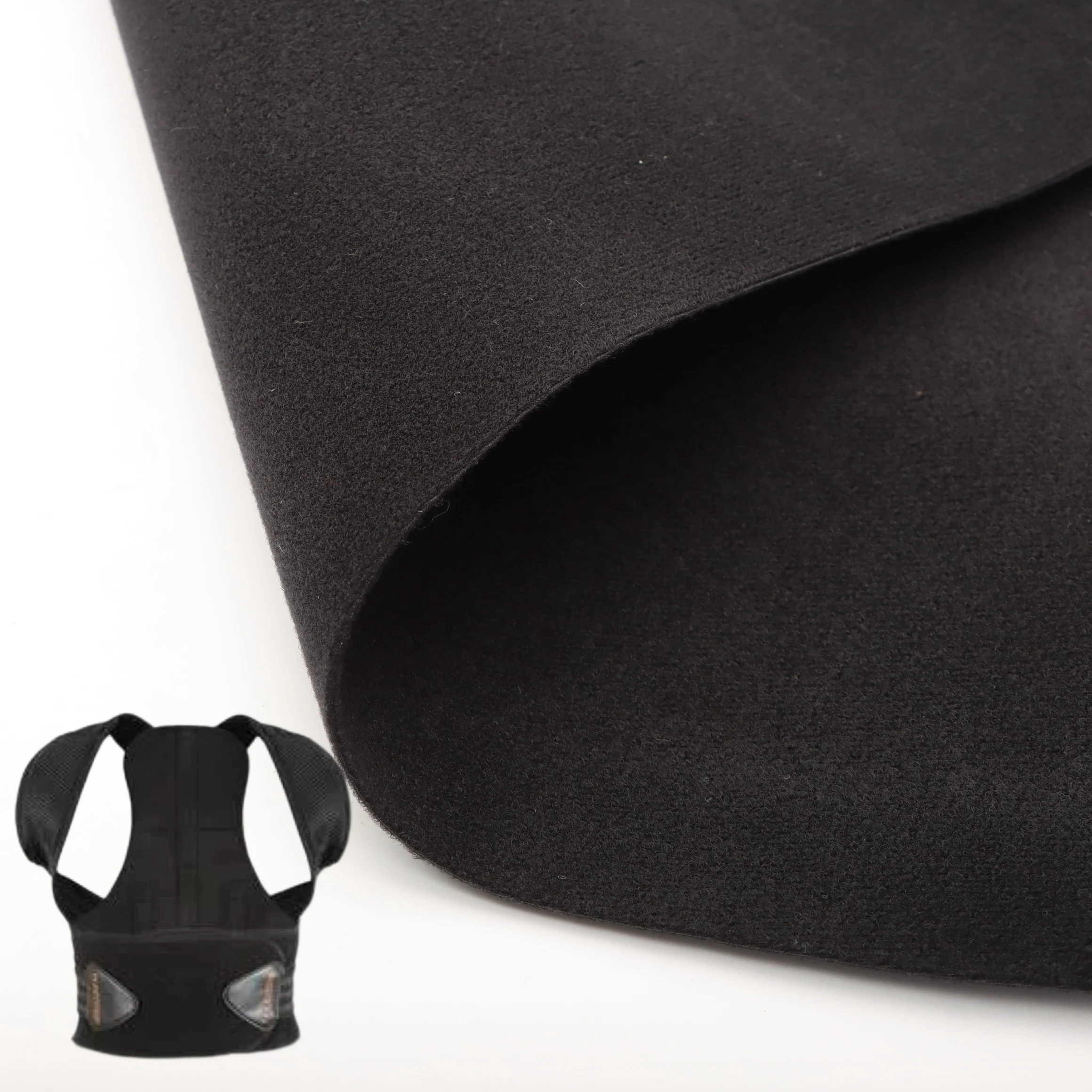 Fabrycznie wykonana z zamówieniem tkanina z nylonowego pluszu laminowana folią PVC do ortopedycznych wstawek medycznych/sprzętu ochronnego sportowego/padów na kolana