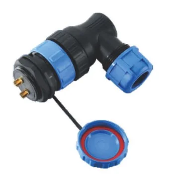 factory supply 2/3/4/5/7core industrial socket Rear nut elbow series waterproof aviation plug male/female butt wire connector