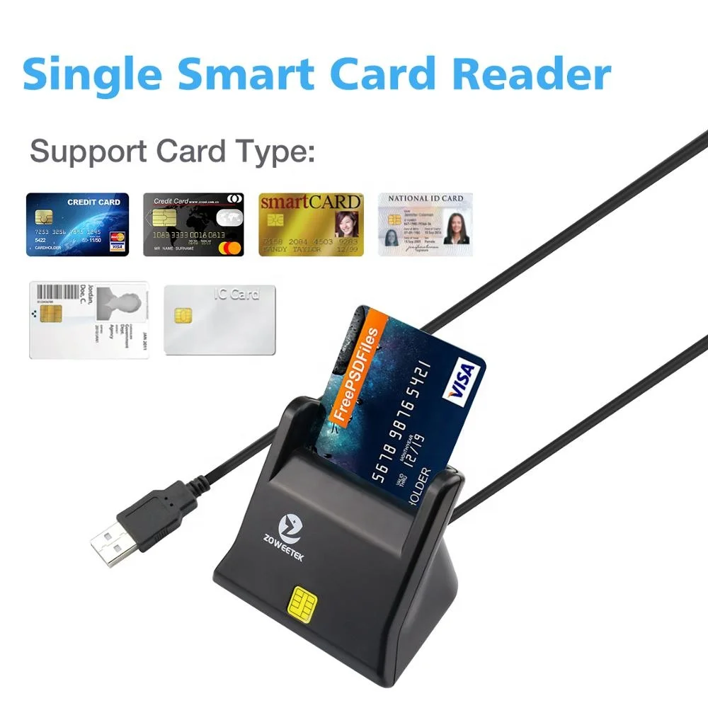 Zoweetek чип для чтения смарт-карт IC ID SIM банк кредитных кард-ридер