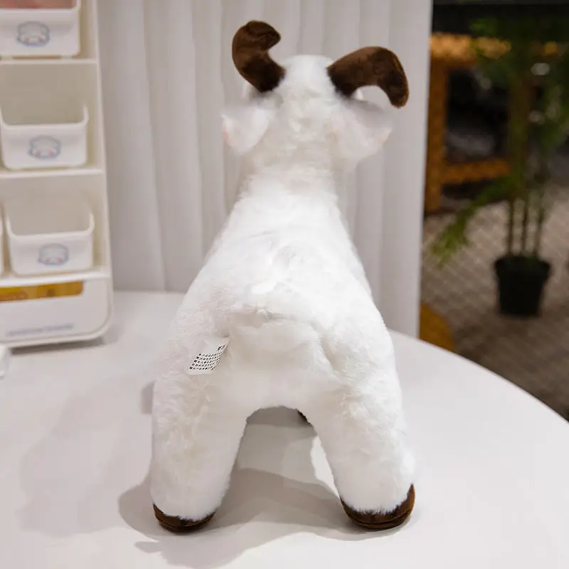 New Super Soft Simulation White Soft Toy Goat Cuddly Black Mountain Goat Stuffed Animal Lifelike Goat Plush Toys Child Gift
