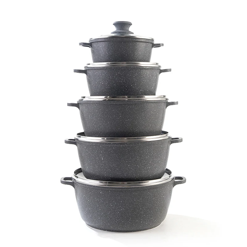 MGC Non Stick Cookware Sets Non-stick Cookware Granite Cooking Pot Set