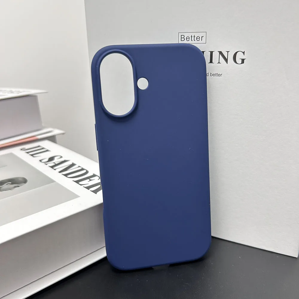 Luxury Phone Cover For Iphone 16 Pro Max Plus Pure Colour Case Simple Business Skin Friendly Mobile Sjk515 Laudtec