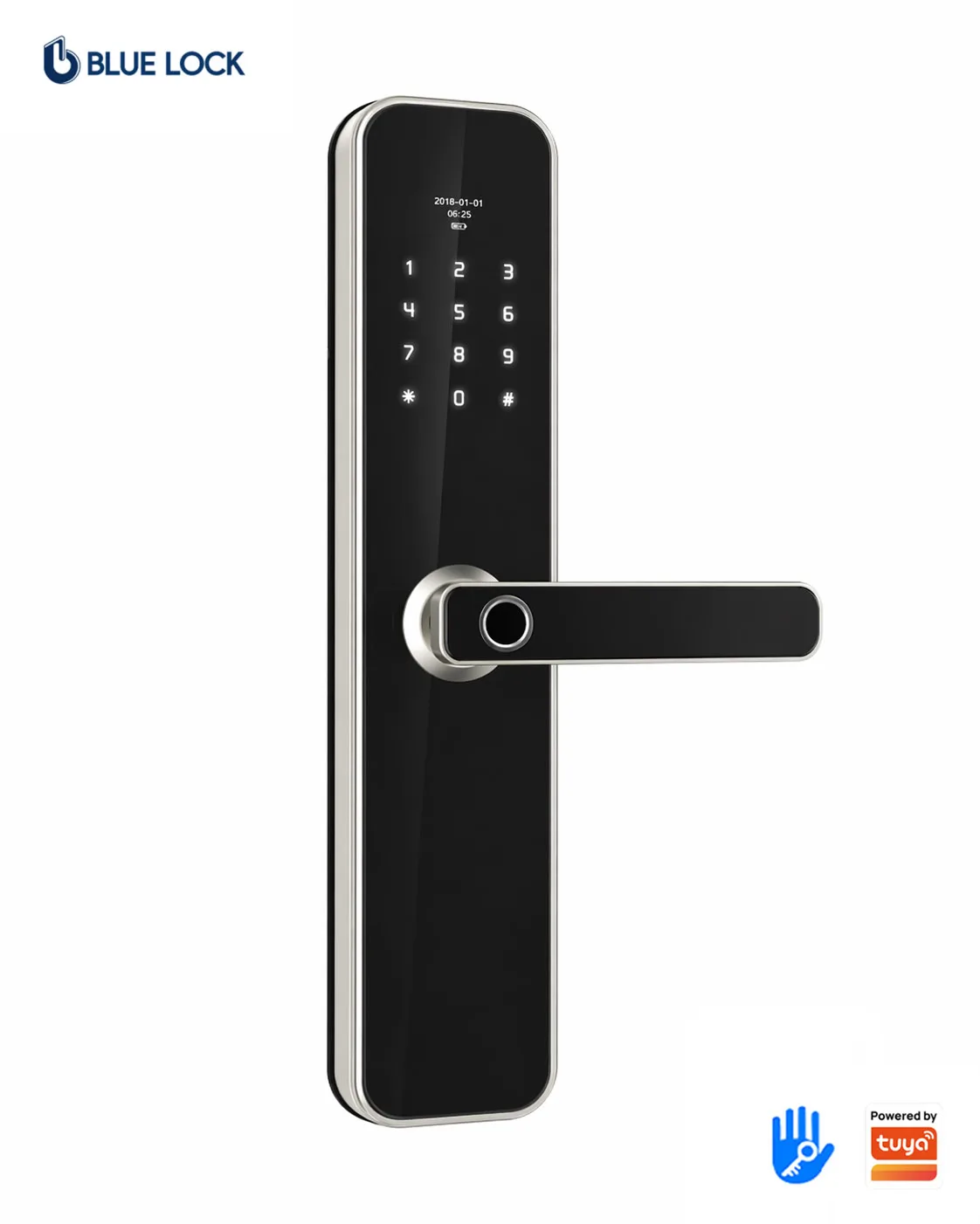 Bluelock Wholesale TTLock WiFi BLE Tuya Grade C Security Fingerprint Smart Door Lock Hotel Apartment 6068 Mortise Keyless Entry