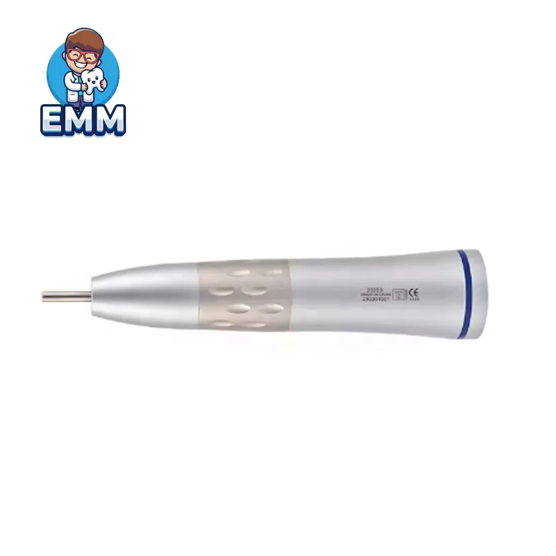 instrumenta manualia dentalia contra angulare lentis velocitatis 1:1, ex acrio inox, E-typi, cum pulsatore et tubo aquae interno et externo pro chirurgia.
