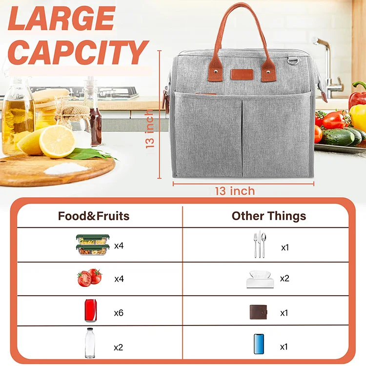 Eco-friendly waterproof cooler bag lightweight outdoor shopping insulated lunch tote bags