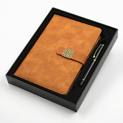 A4 Notebook Pu  Leather Stationery Notebook With Pen Reusable Erasable Printing Note Book for Gifts