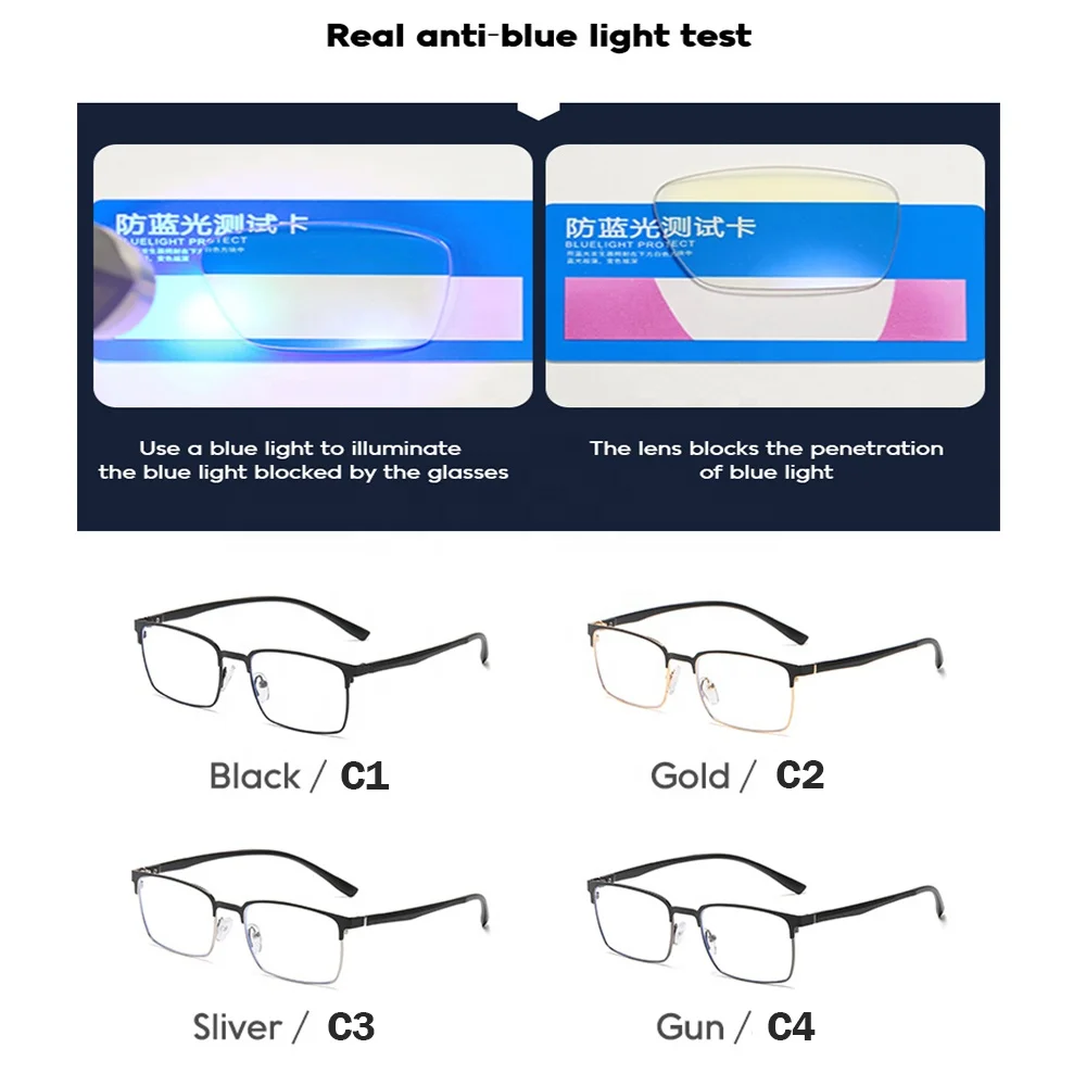 Computer Anti Blue Light Glasses Clear Lens Eyewear