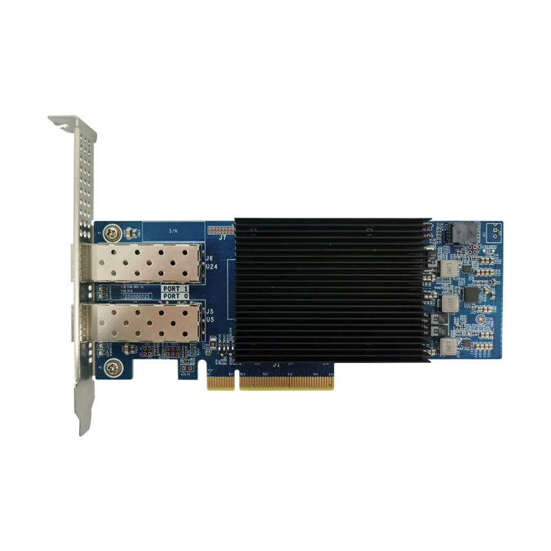 HZ10N10F2 Dual-Port Optical Fiber Network Card With 2/10Gbps SFP+ And N10g-X2 Controller