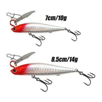 ABS Printed 7cm/10g 8.5cm/14g 12Colors Hard Pencil Topwater Lure Bait with Baffle for Long Casting – Popper – view 4