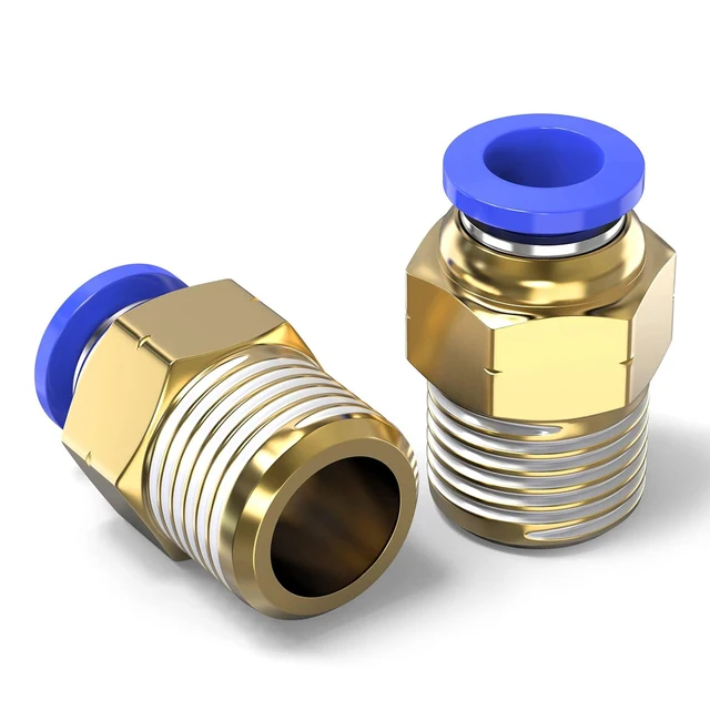 Connectors Male Straight Adapter Air Fitting Pneumatic Push To Connect PTC . (Customized)