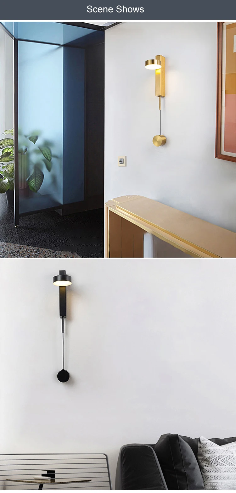 wg8210 1 new design indoor decoration lighting regulating switch gold iron modern led wall lamp-4