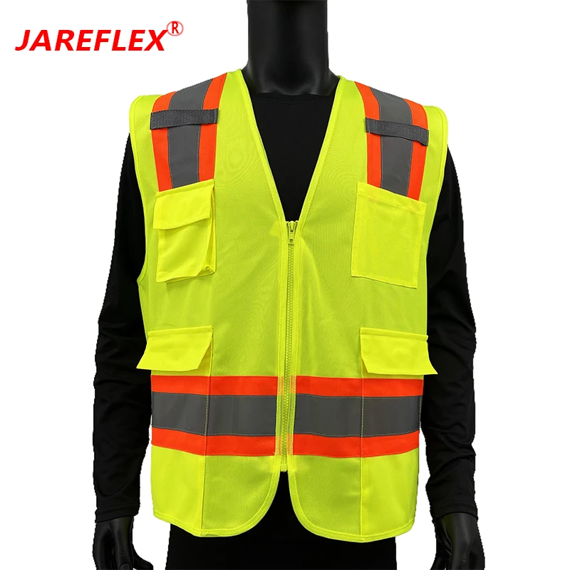 Safety Vest Reflective Ansi Class 2,High Visibility Vest With Pockets