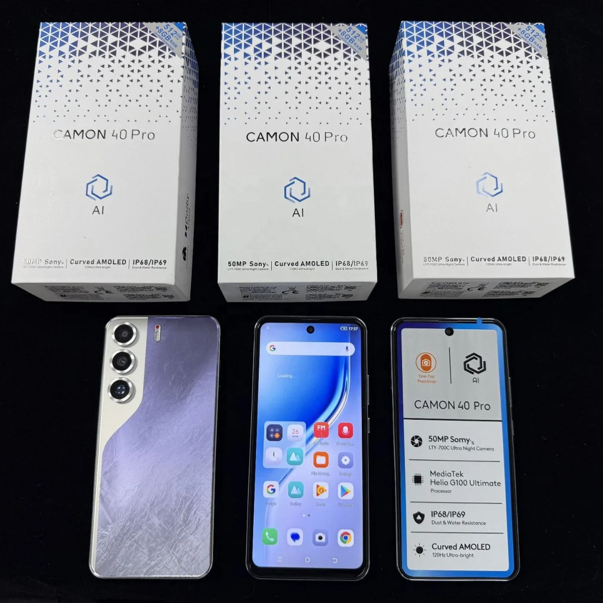 Camon 40 Pro - 8+512GB 5G Face ID Smartphone with Dual SIM