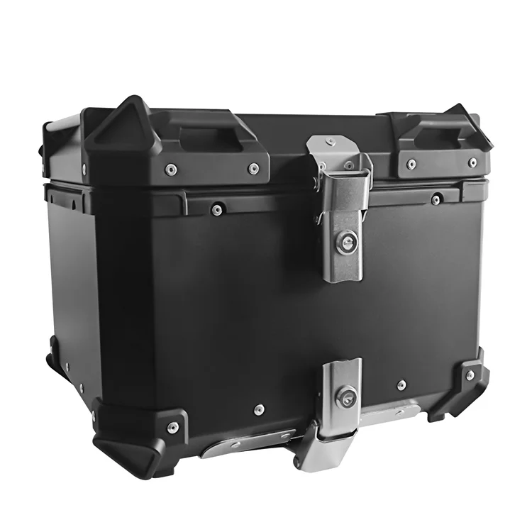 Мотоциклетная верхняя коробка быстросъемная система блокировки 45 л черная Водонепроницаемая задняя крышка