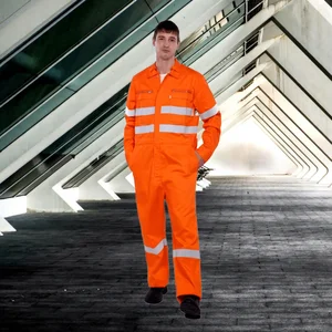Factory Supply Flame Retardant Arc Rated Coverall Orange NFPA2112 ARC2 100%Cotton FR Overalls