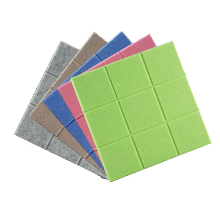 Новыя сучасныя квадратныя акустычныя панэлі для KTV, акустычныя панэлі для сцены, паглынаючыя гук, NRC 1.0, экалагічна чыстыя, чорныя, гарантыйны тэрмін 3 гады, для выкарыстання ў студыі