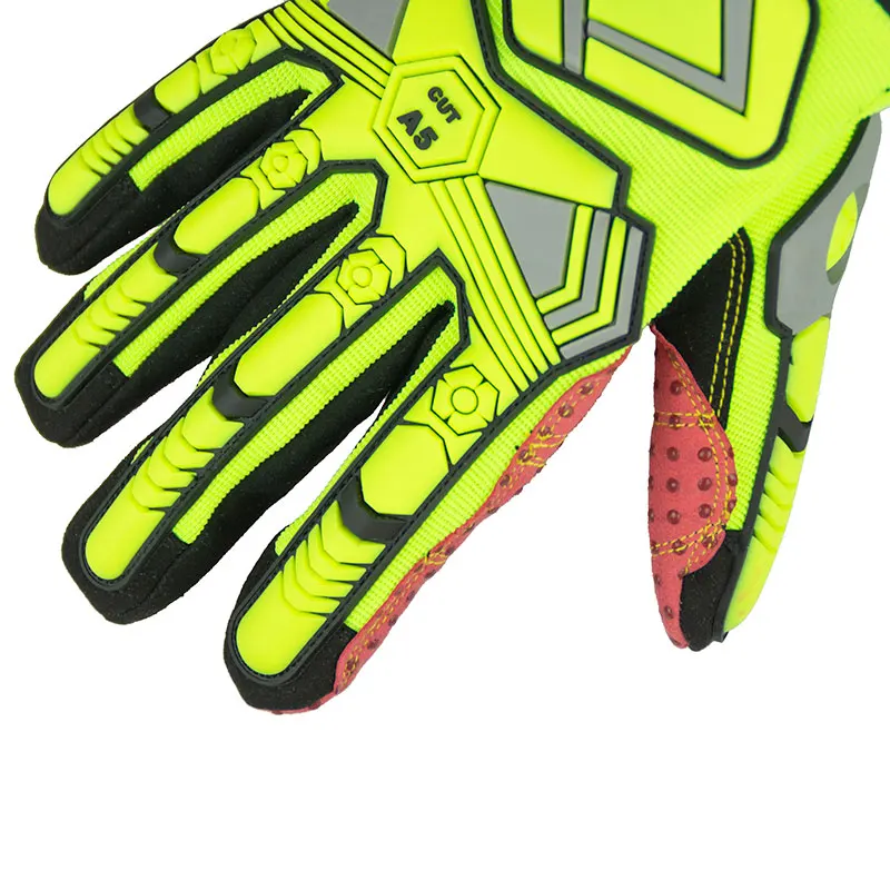 Design Custom TPR Impact Glove Oilfield Anti Cut Resistant Gloves  Industrial Gloves