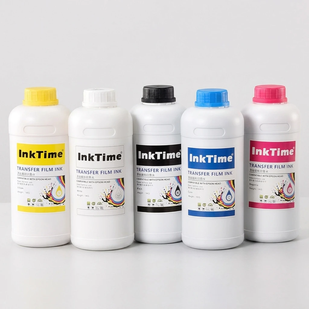 DTF Pigment Ink Epson-compatible 1kg High Smoothness Vivid Color Reproduction Water-based Release PET Film Shaker Digital