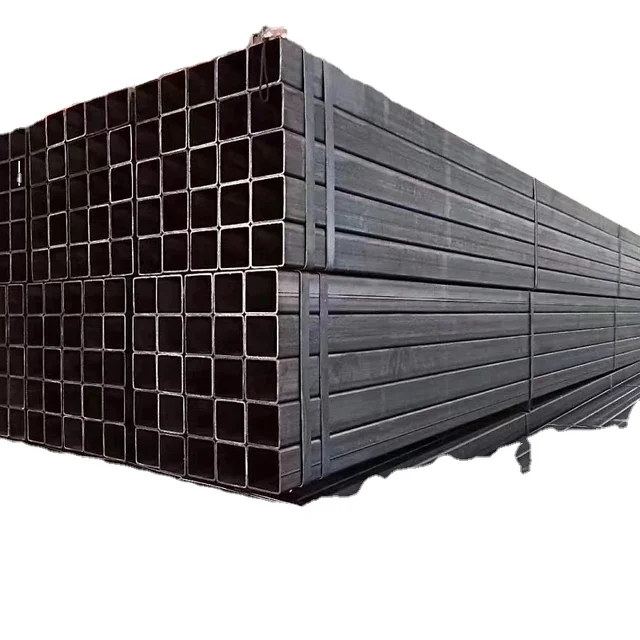 Black Iron Square Tube ERW Technique for Welding Cutting Punching 6m 12m Lengths Certified with GS BIS Structural Applications