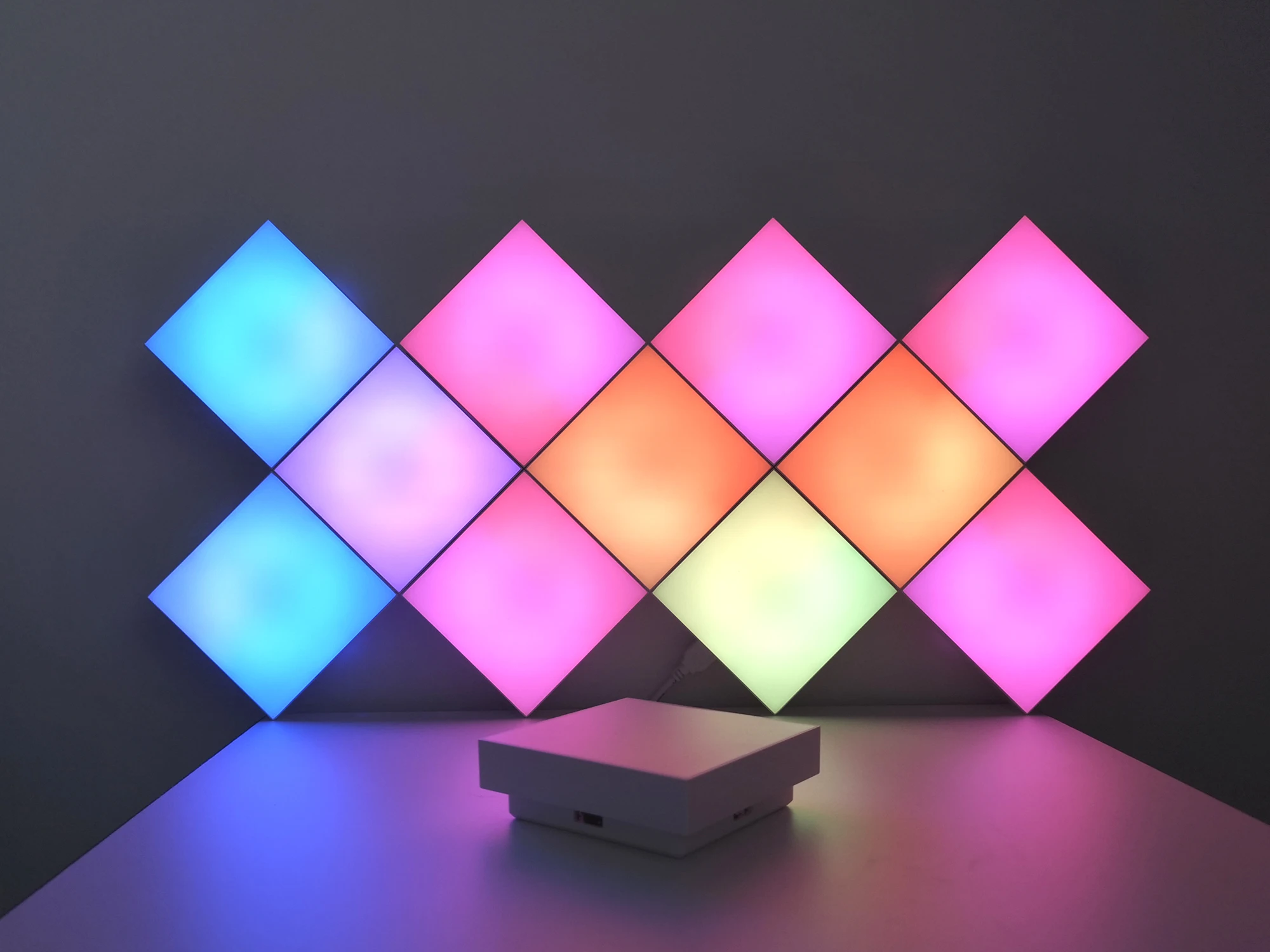 多色app控制夜灯diy连接壁挂式立方体灯led方灯夜间装饰蓝牙