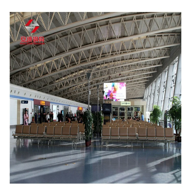 Prefabricated Steel Pipe Truss Structure Airport Waiting Room/hall/Terminal Roofing Building
