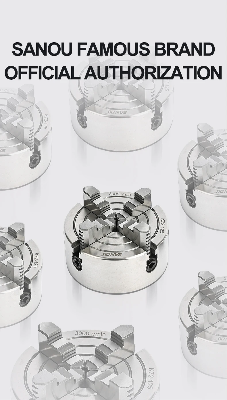 Mandrino A 4 Griffe Per Tornio - 125 Mm, 3000 Giri/min - Ghisa, Per Pezzi Irregolari - Foto 12