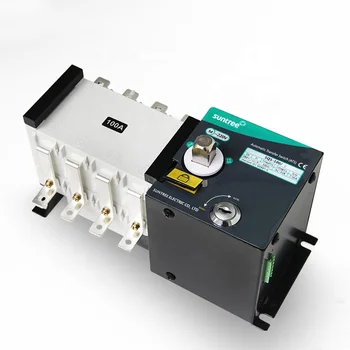 Interruttore Di Trasferimento Automatico 125A 4P Per Generatore O Solare – Commutazione Città/generatore Con Modalità Manuale E Automatica
