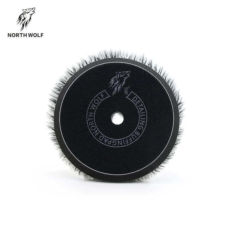 North Wolf Wool Buffing Pad DA Wool Polishing Pad Car Detailing Wool Pad