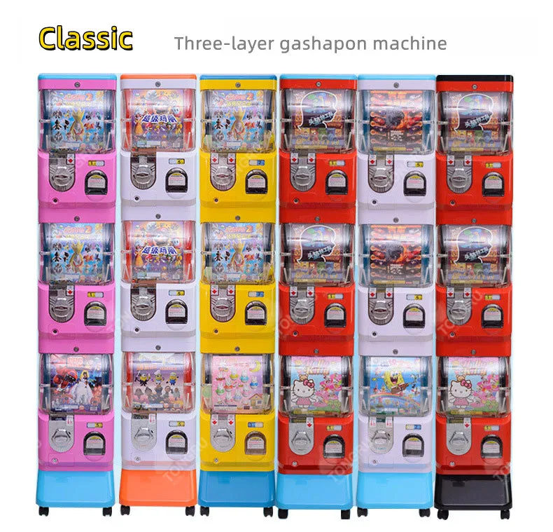 Clear Color Toy Capsule Vending Machine for Kids & Amusement Parks, OEM