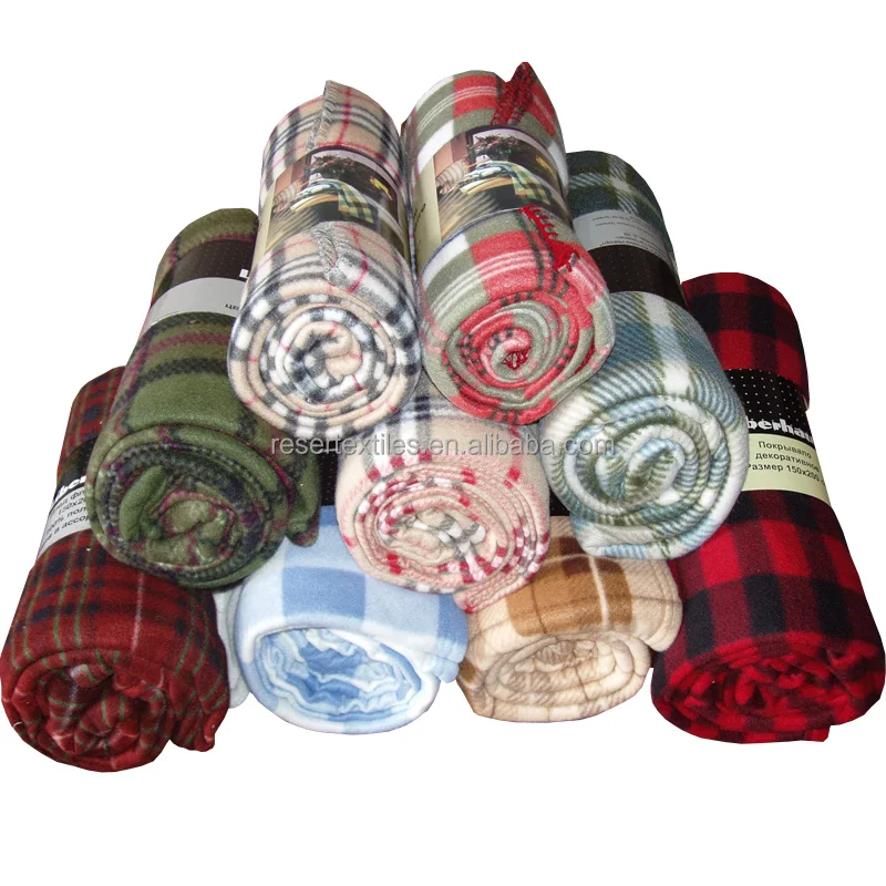 Customizable Lightweight 100% Polyester Polar Fleece Throw Blanket Solid Pattern Winter Travel Carry-On Available in Size Color