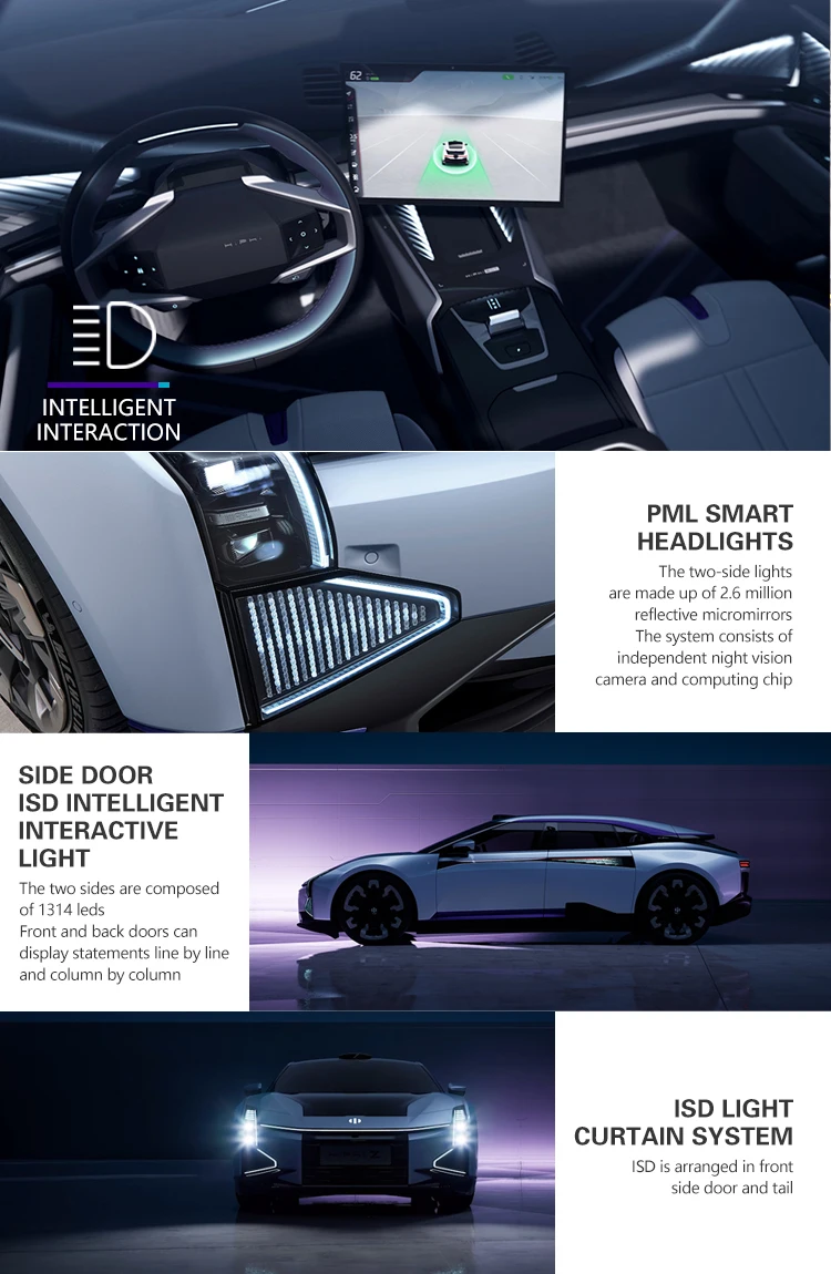 Gaohe Hiphiz Sports Voiture Hiphi Z Sedan 4 5 Seater Electric Car 2022