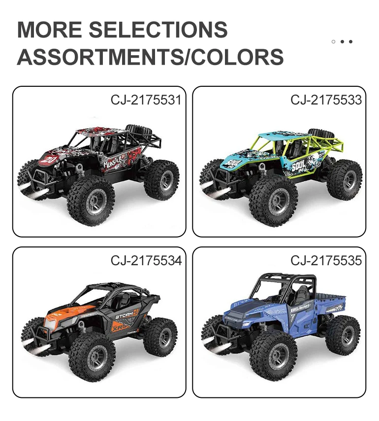Chengji 2.4G off Road Climbing Car Diecast Truck 1:18 Alloy Rc High Speed Remote Control off Road Racing Car