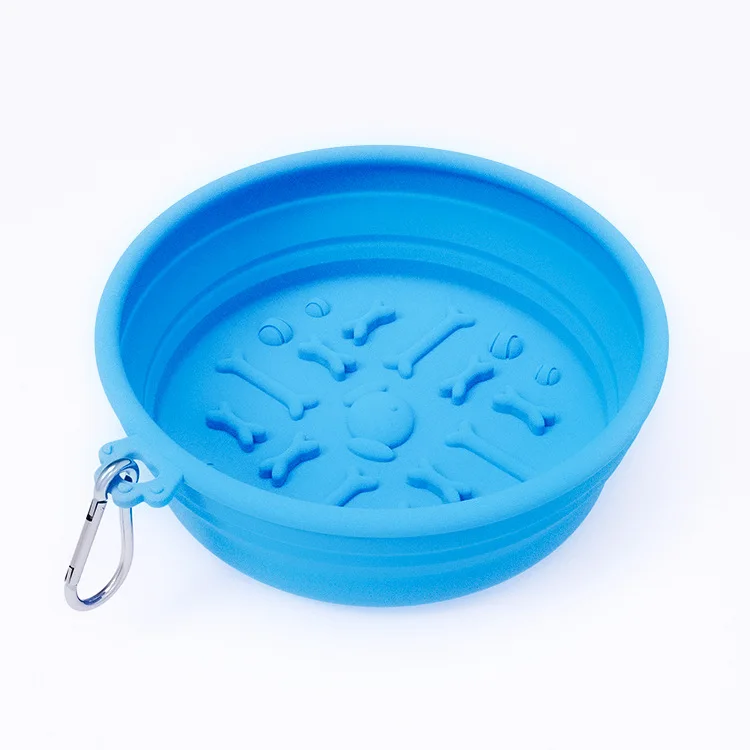 Hot Selling Portable Folding Silicone Bowl Outdoor Pet Water and Food Feeding Bowl for Dogs