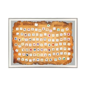 Custom Must to Read 100 Books Bucket List Fitness Scratch Off Movie Poster Scratch Off World Map Poster With Tube